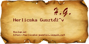 Herlicska Gusztáv névjegykártya