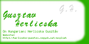 gusztav herlicska business card